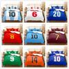 National Soccer Team Core Player Number Duvet Cover Set EU Single Double King US Twin Full Queen Size Bedclothes