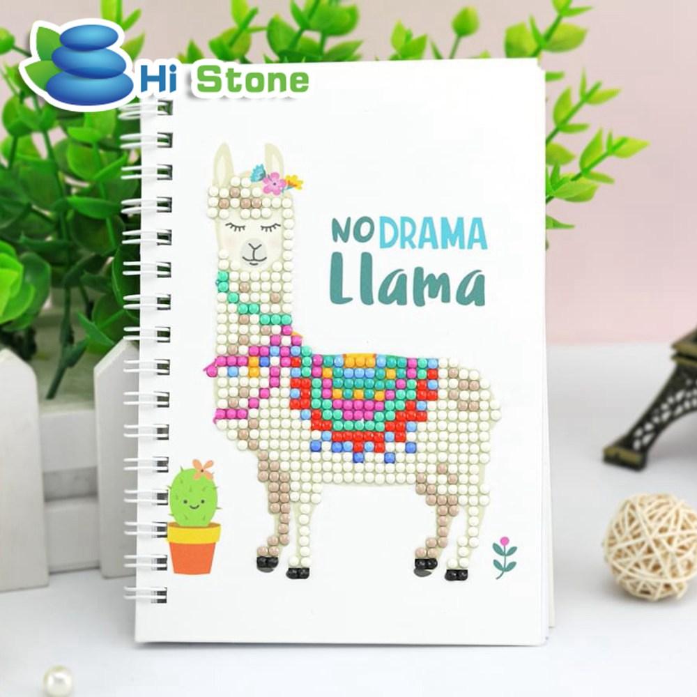 Customized School Notebooks Stationary A7 Notebooks Cute Cartoon Cover Spiral Notepads Diamond Painting