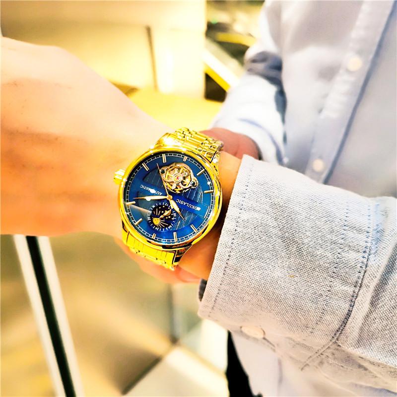 Часы мужские высококачественные красивые трендовые водонепроницаемые турбийонные автоматические механические часы мужские водонепроницаемые светящиеся
