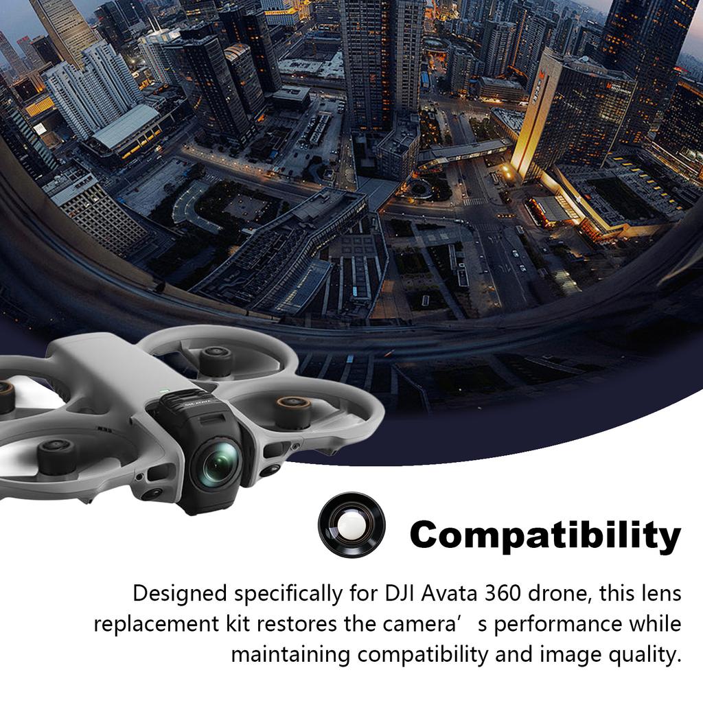Стекло для объектива камеры для DJI Avata 360 Защита от царапин Запасное стекло для объектива Комплект с металлическими инструментами для аксессуаров камеры Avata 360 Новый