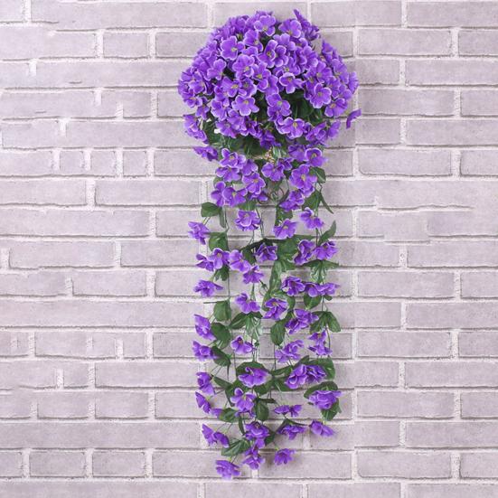2 шт. искусственные подвесные фиолетовые цветы искусственные лозы с цветами искусственные подвесные растения фиолетовые цветы для украшения дома свадьбы сада двора