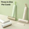 Pet Hair Tool Pet Grooming Brush with Hair Remover Roller Detangling Comb 3-in-1 Deshedding Tool for Dogs Cats for Dematting