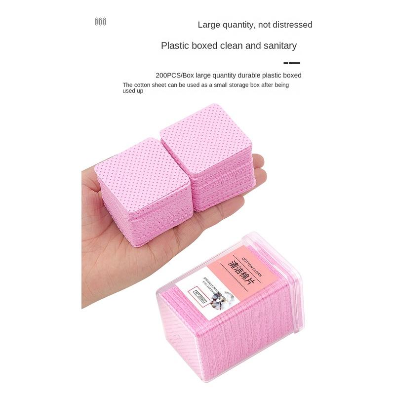 200 шт., безворсовая бумага, хлопковые салфетки, наращивание ресниц, подушечки для удаления клея, прививка ресниц, чистящий клей, инструмент для салфетки для рта, инструмент для макияжа