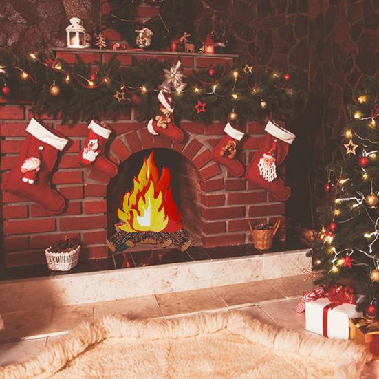 Имитация пламени 3D дизайн Реалистичный Легкая сборка Фотореквизит Мелованная бумага Костер Музыкальная вечеринка Пикник Барбекю Украшение пламени Хэллоуин