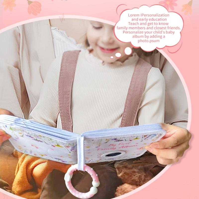 Infant Photo Album Safe Mirror Soft Fabric Baby Showers Gift Newborns
