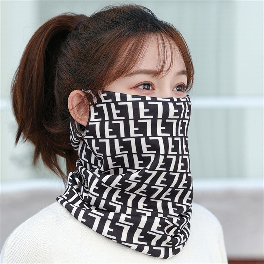 New Style Ear-hanging Versatile Mask Autumn and Winter Women's Multifunctional Scarf Cycling Warm Cold Korean Version Versatile