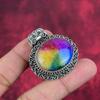 Rainbow Solar Quartz Pendant, 925 Sterling Silver Pendant Jewelry, Handmade Pendant Gemstone Jewelry For Thanksgiving