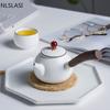 New Style Ceramic Teapot Dahongpao Tea Set Tea Set Teapot Travel Convenient Tea Set Household Drinking Utensils NLSLASI