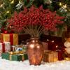 2025 Navidad Decor Artificial Flower Bouquet Christmas Tree Ornaments For Home New Year 5Pcs Christmas Decoration