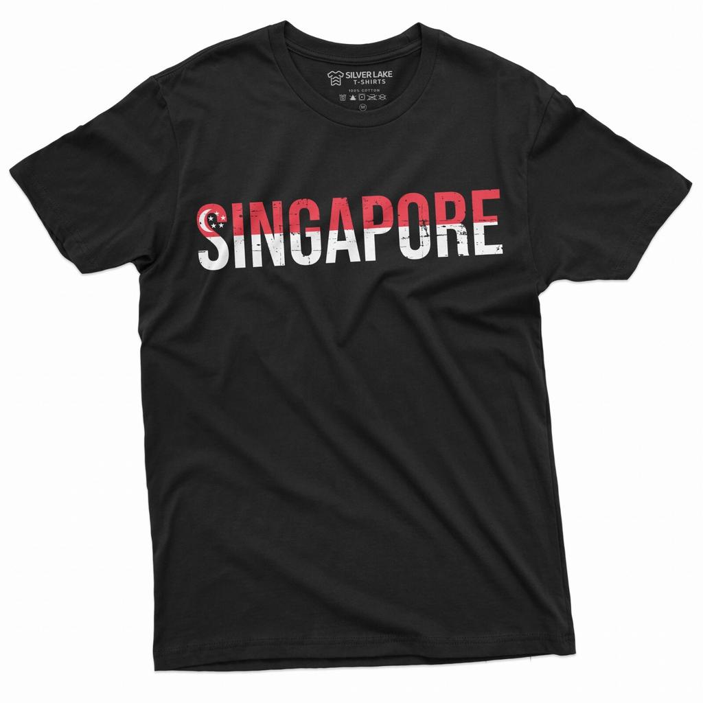 Men's Singapore T-shirt Singapore Flag Coat of Arms Womens Mens Unisex T-shirt