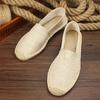 Fashion Autumn Men Canvas Shoes Breathable Men's Casual Shoes Slip-On Hemp Shoes Graffiti Espadrilles Women Footwear Flats
