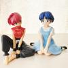 В наличии 10 см Ranma 1/2 Тэндо Аканэ Ранма ПВХ Аниме Фигурка Периферия Каваи Сидячие Игрушки Настольные Украшения для Автомобиля Модель Подарки