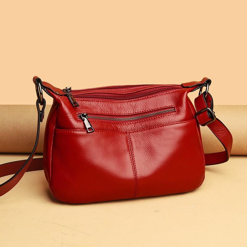 Сумка-мессенджер из коровьей кожи первого слоя, сумка для мам, большая вместимость и модная.