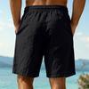 Men's Summer Linen 5 Inch Shorts, European American Loose Simple Commute Sport Beach Casual Shorts