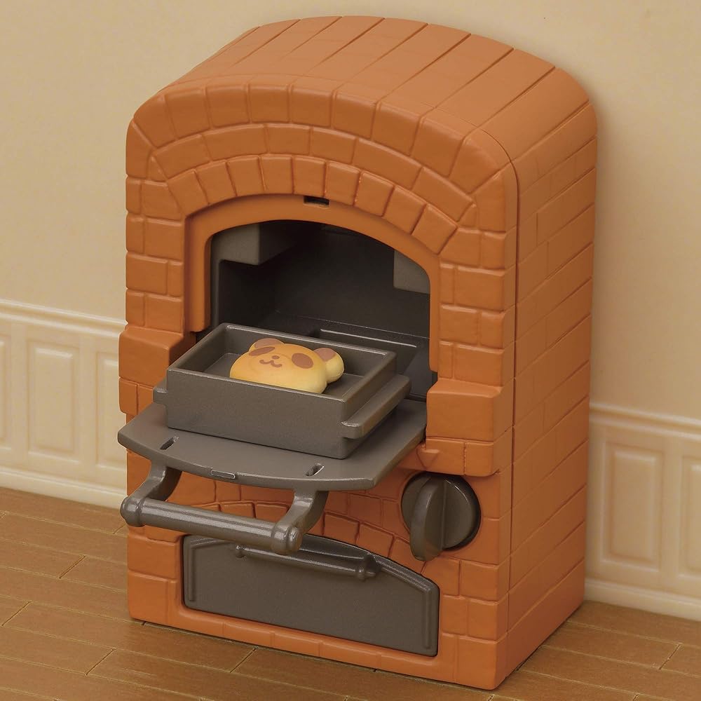 Sylvanian Families EPOCH Bakery Furniture Set with Oven Toy for Dollhouse Ages 3 and Up