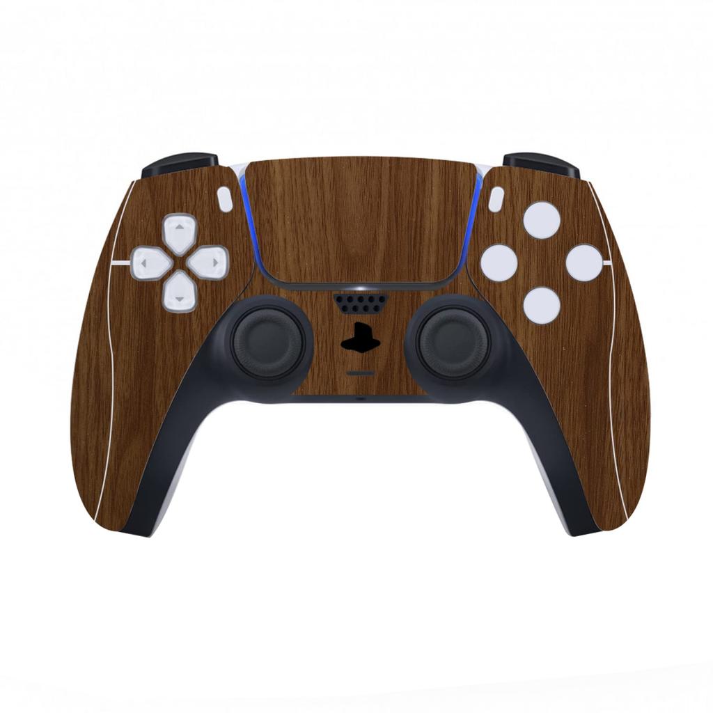 PlayVital Custom Stickers for PS5 Disc Edition Consoles, PS5 Controllers, Charging Stations, Headsets, and Media Remotes [Woodgrain Design]