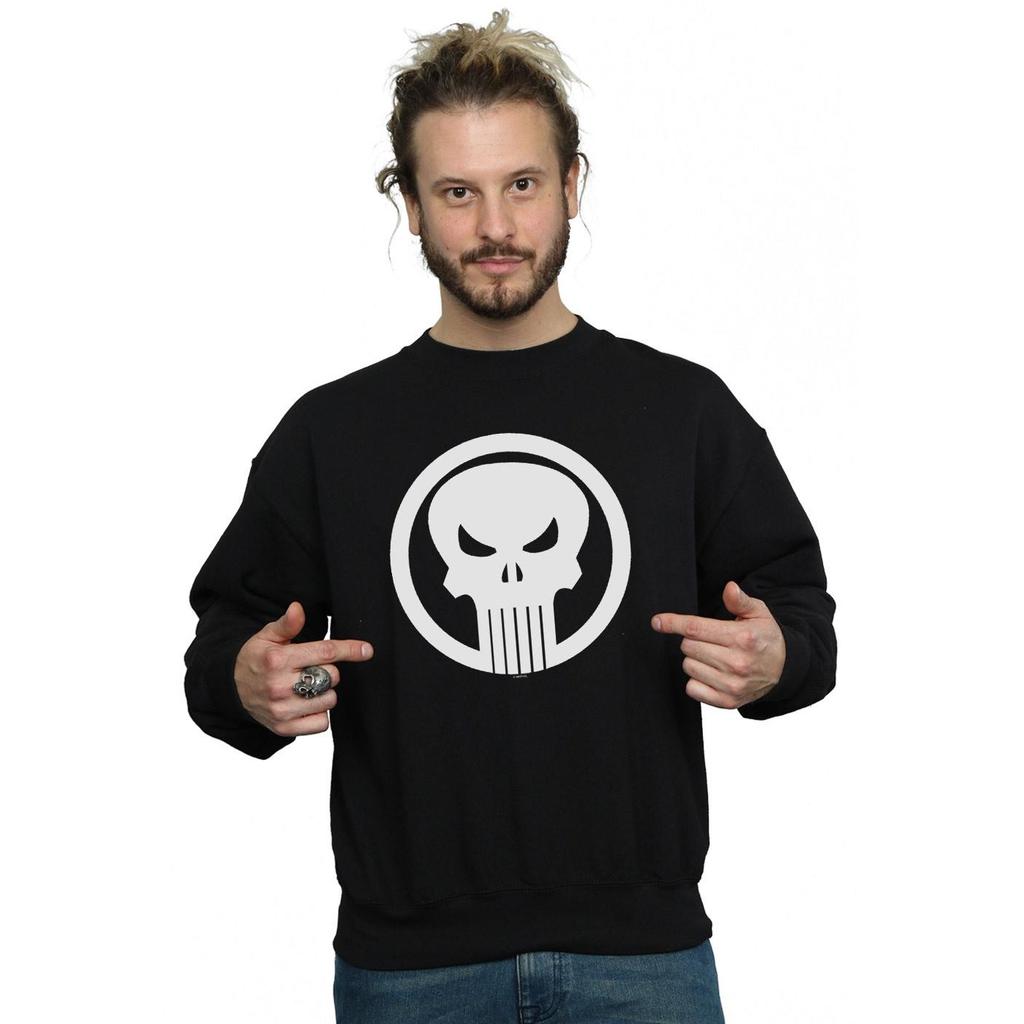 Marvel Mens The Punisher Skull Circle Sweatshirt