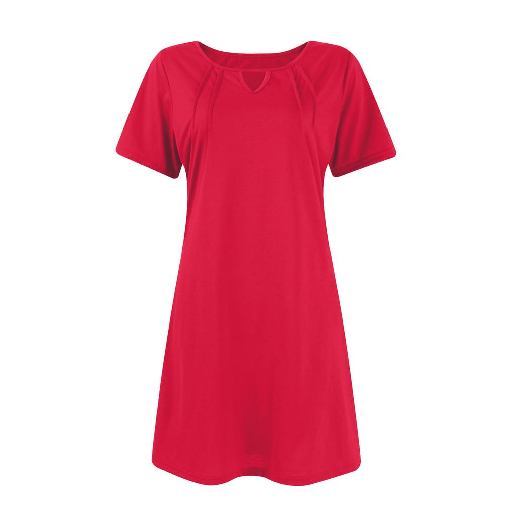 Women's Dresses Short Sleeve Casual Homecoming Vacation Beach T-Shirt Dresses