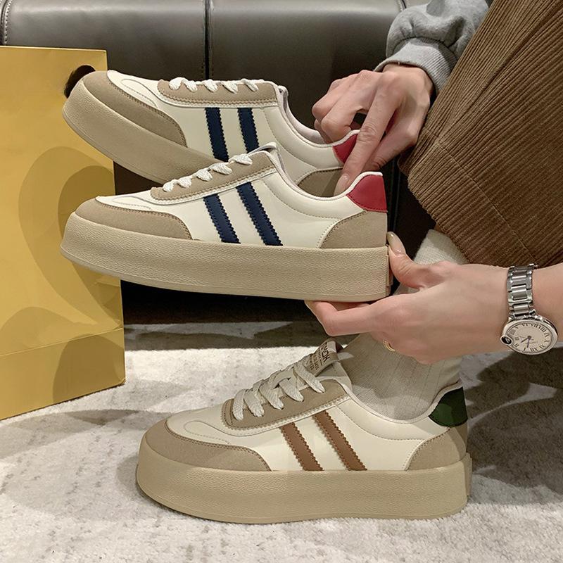 Кроссовки из натуральной кожи, немецкие, ранняя весна, новые белые туфли на платформе, универсальные и легкие, мягкие, повседневные кроссовки для сноуборда