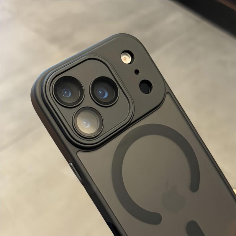 Роскошный противоударный чехол-броня для Magsafe для iPhone 17 Air 16 15 14Plus 13 12 11 Pro, магнитная беспроводная зарядка, прозрачная матовая крышка