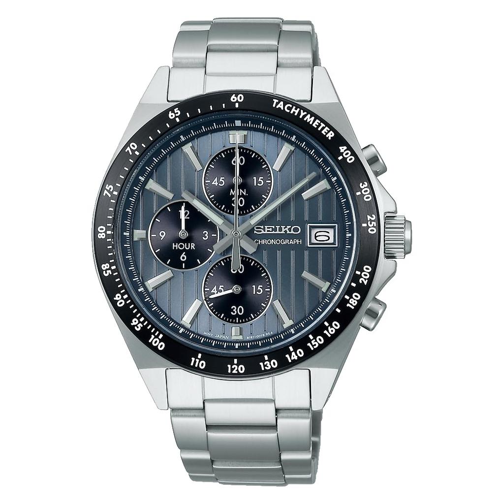 Seiko Selection S Series Quartz Chronograph Watch Vertical SBTR041 Silver Men's Battery-Powered (Three Eyes)