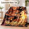 Dragon Ball Custom Name Flannel Throw Blanket Soft Warm for Sofa Bed Indoor Home Use