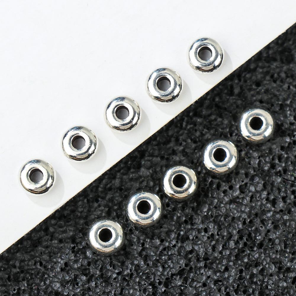 100 шт./компл. Оптовая продажа серебряных изделий для изготовления браслетов, компонентов, проставочных бусин, инструментов для самостоятельного изготовления ювелирных изделий