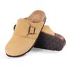 Fashion Crestar New Women Clogs Soft Cow Suede Leather Clogs Retro Classic Cork Mules Slippers With Adjustable Buckle Men Beach Sandals