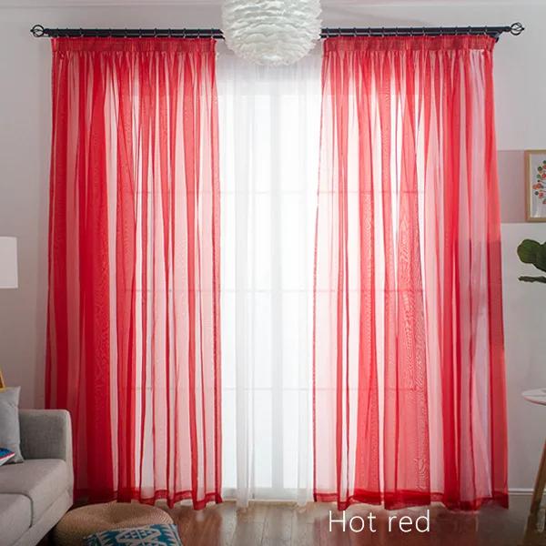 Простой стиль романтическое украшение дома перспективные шторы гостиная оконные шторы тюль прозрачные шторы экранирование окна 1 шт