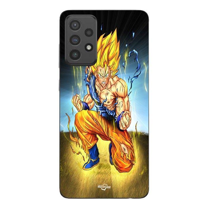 Coque de téléphone - MANIACASE - Samsung Galaxy A73 - Silicone - Souple - Goku Genou a Terre