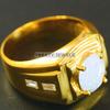 Opal Oval Cut With 925 Sterling Silver Gold Plated Ring For Men's #B349 JL375682046247