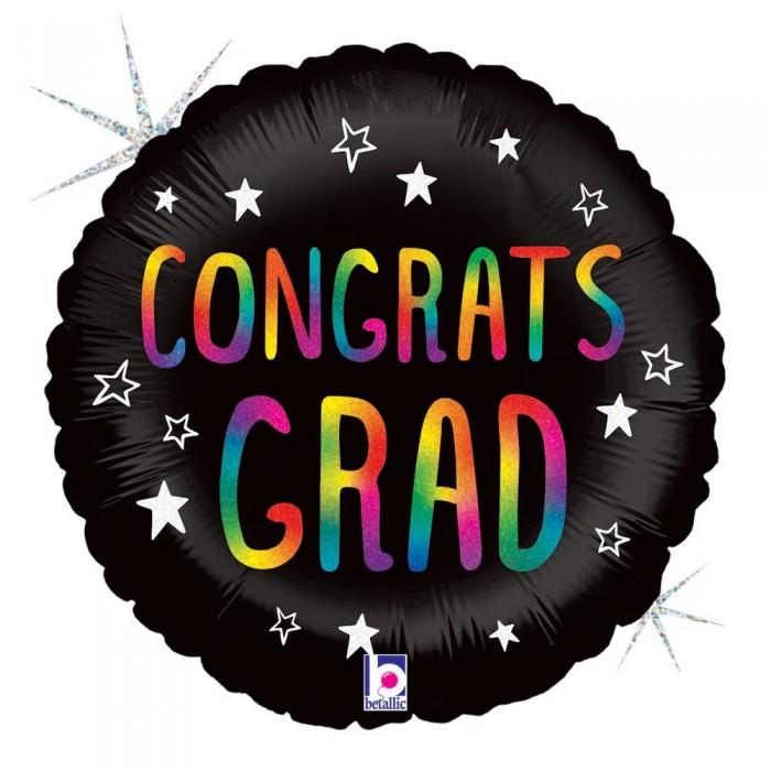 Oaktree Congrats Grad Holographic Foil Balloon