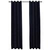 Blackout Curtains with Eyelets 2 pcs Velvet Black 140 x 175 cm