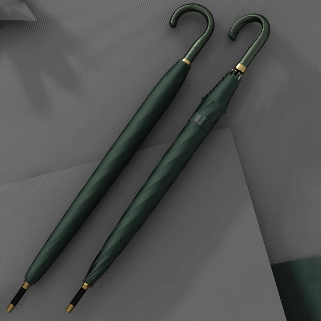 Большой длинный зонт для мужчин, 121 см, роскошный зонт для гольфа, ветрозащитный, прочный, модный, большой зонт от дождя для женщин