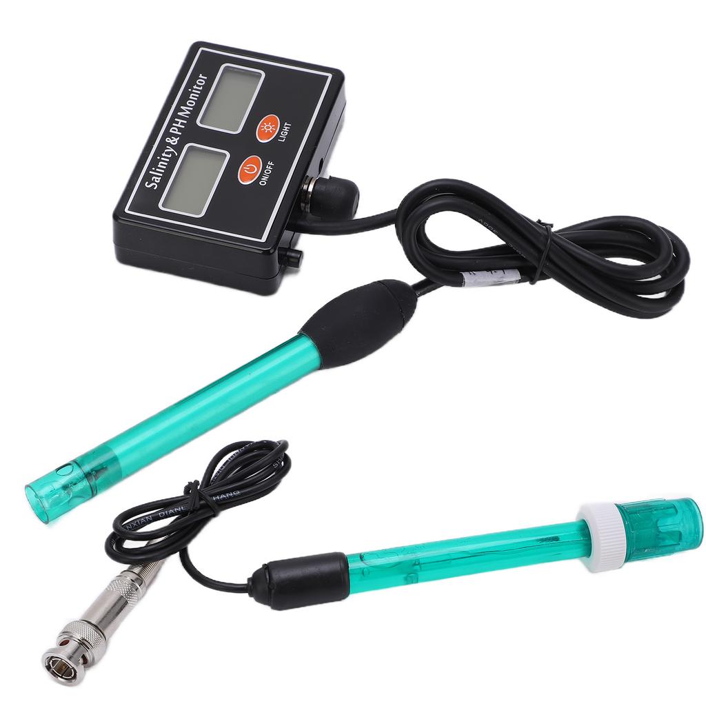 SA‑2587 2 in 1 PH Salinity Realtime Online Monitor Water Quality Tester for Seawater Fish Pond Laboratory