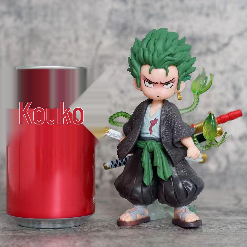 Фигурки Луффи, Зоро, Санджи из One Piece, Q-версия, сидячая поза - Модный игровой кукла, модель, игрушка, украшение