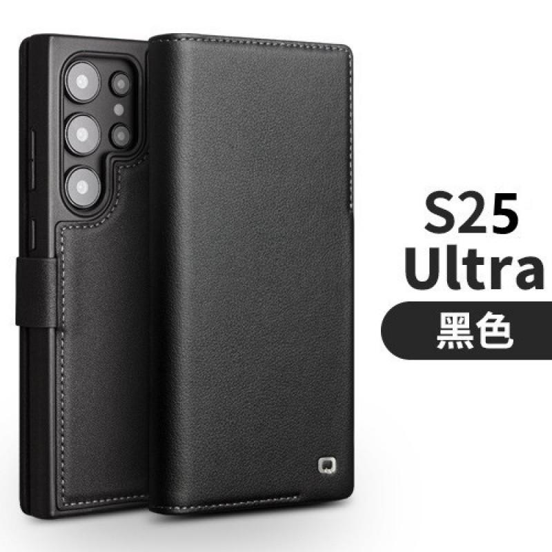 Leather Flip Case Galaxy S24 Ultra S22 S25U - Shockproof Full Protection Business Cover