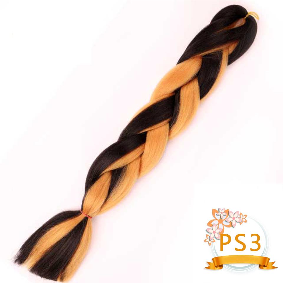 Синтетические плетеные волосы 24 дюйма Jumbo Braid Ombre Jumbo Наращивание волос для женщин DIY Косички для волос Фиолетовый Розовый Желтый Красный