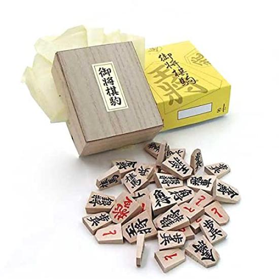 Shogi Perfect for Adults and 7 Folded Shogi Board and Specially Selected Wooden Shogi Pieces with Clear Bold Set, Children, Shin-Katsura No. Letters.