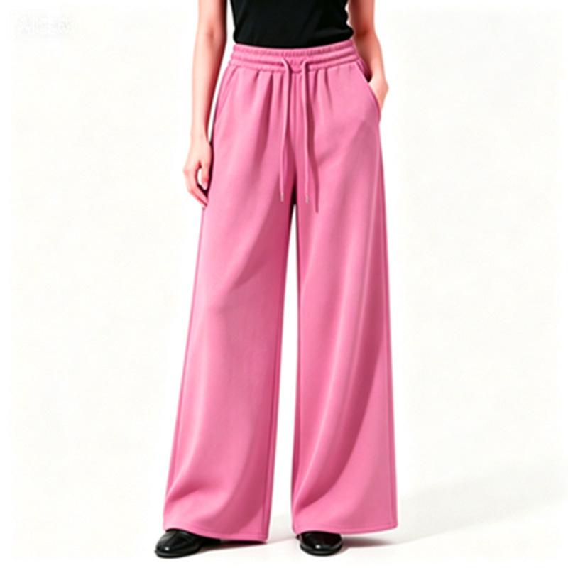 Women's pants fashion casual sweatpants versatile sweatpants wide-leg pants fleece loose trousers women