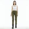 VOLERO Womens Motorcycle Riding Pants Retro Casual Biker Cargo With Silicone Knee Pads Army Green