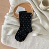 Wool Socks Women Autumn and Winter Thick Warm Middle-tube Socks Polka Dot Japanese Kawaii Cute Thermal Long Socks