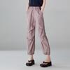 Drawstring pleated workwear, wind tied leg pants, women's 2025 summer thin, loose, versatile, slimming casual pants