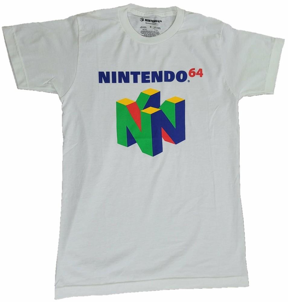 Новая ретро-футболка для мужчин с логотипом Nintendo Classic N64 (белый) Футболка Unisex