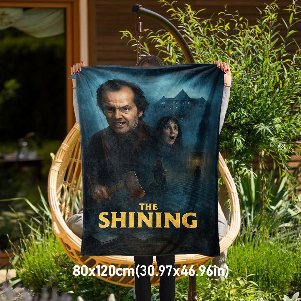 1pc The ShiningOutdoor Flannel Blanket Soft Plush Decor for Picnics, camping,Bedroom, Playroom, or Lunch Break, Perfect Gift