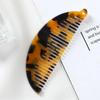Acetate Anti-static Hair Comb Semi-Circle Half Round Shape Comb Temperament Combs Leopard Geometric Print Comb Retro Lovely 2024