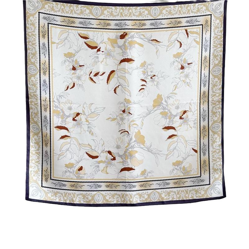 Silk silk scarf women's spring and summer fashion professional temperament versatile mulberry silk silk scarf 61cm Chinese square scarf shawl scarf