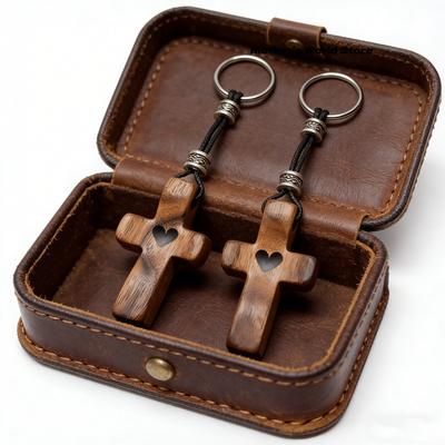 Ручной прилипающий крест из оливкового дерева от Elegant Wooden Cross Decor - Универсальный духовный символ для дома и офиса, идеальный подарок
