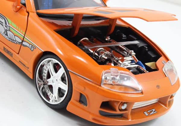 Jada Toys Fast Furious Series Брайан Toyota Supra Готовый продукт и 1/24 Оранжевый/Графика