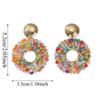 1 pair Ethnic Style Glass Mini Beads Earrings Jewelry Round Beaded Earrings  Banquet